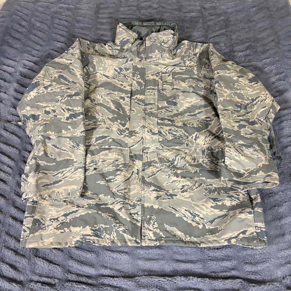 Propper USAF APECS Parka Digital Tiger Stripe Camo Gore-Tex Jacket Large Regular